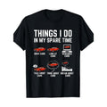 Things I Do In My Spare Time Funny Car Enthusiast Graphic Print, Men's Crew Neck Short Sleeves Cotton T-shirt, Casual...