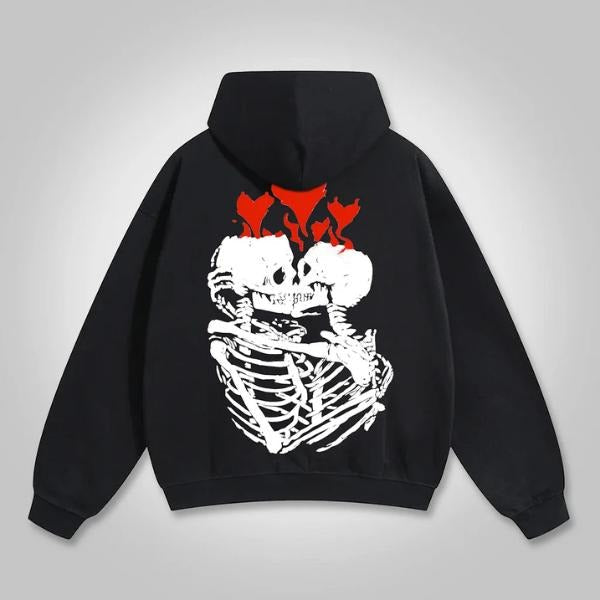 Til Death Do Us Part Puff Print Graphic Hoodie T-Shirts, Sweatshirt | RetroVerseTees.com