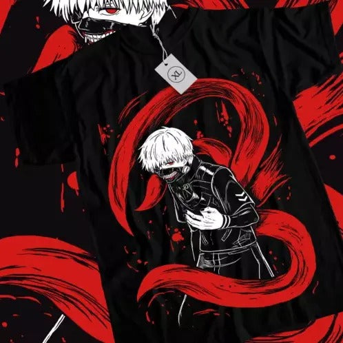 Tokyo Ghoul T-Shirt Ken Kaneki Manga Strip Horror Anime Black Shirt Tee All Sizestyle{n002}2 Hoodie, Sweatshirt