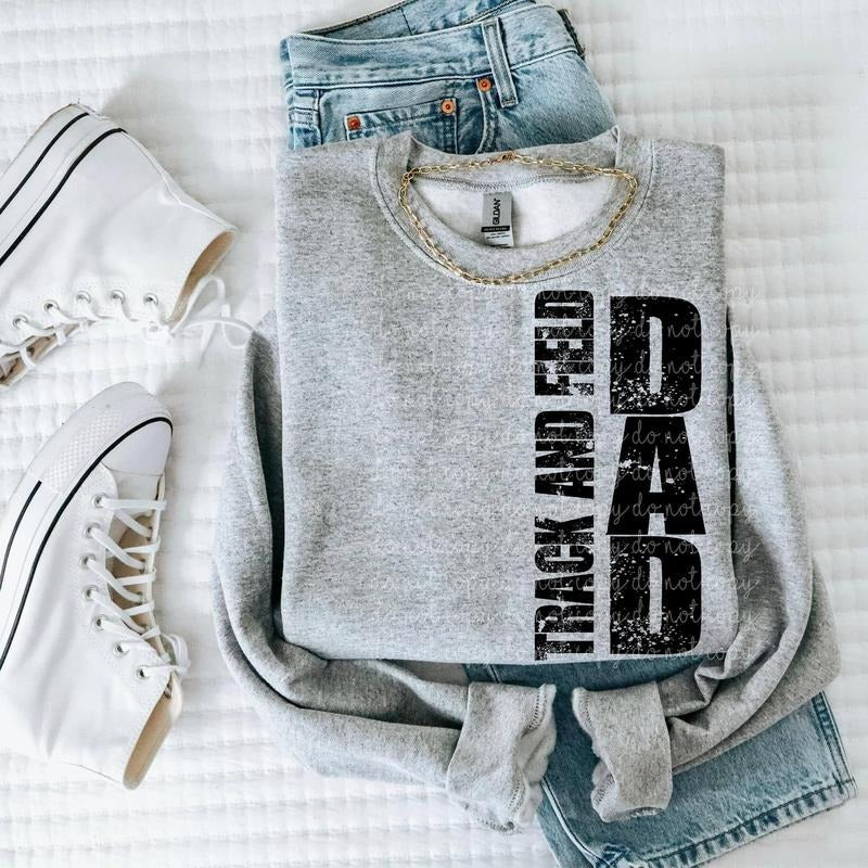Track and Field Dad DTF Transfers - THIS IS NOT A SHIRT Hoodie, Sweatshirt | RetroVerseTees.com