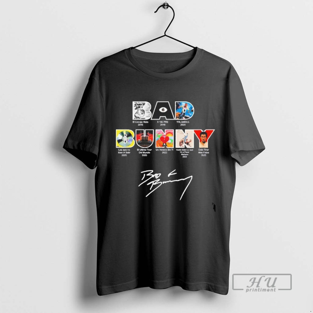 Trending Bad Bunny Albums Signature Blackshirt T Shirts