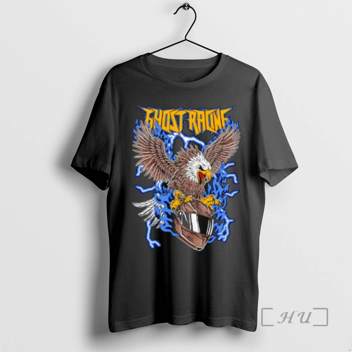 Trending Ghost Racing Blue Flaming Eagle T-Shirts, Hoodie, Sweatshirt | RetroVerseTees.com