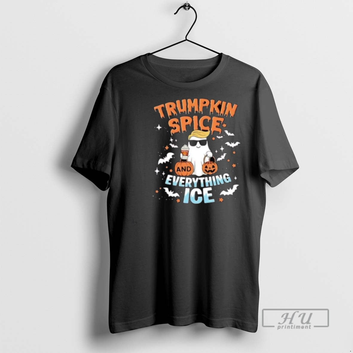 Trending Official Trump Ghost Trumpkin Spice And Everything Ice Halloween T Shirt