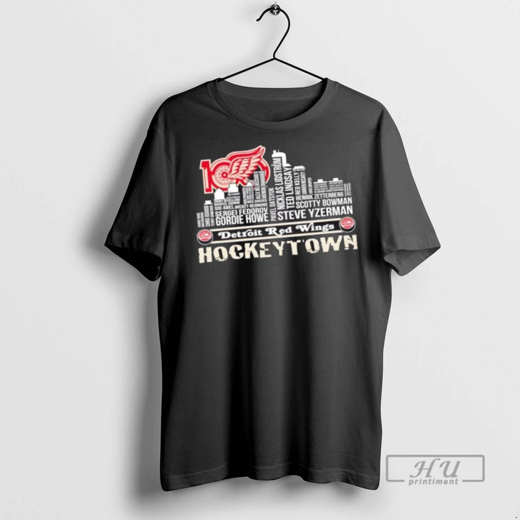 Trending Officials Detroit Red Wings Hockeytown All Names City Skyline T Shirt