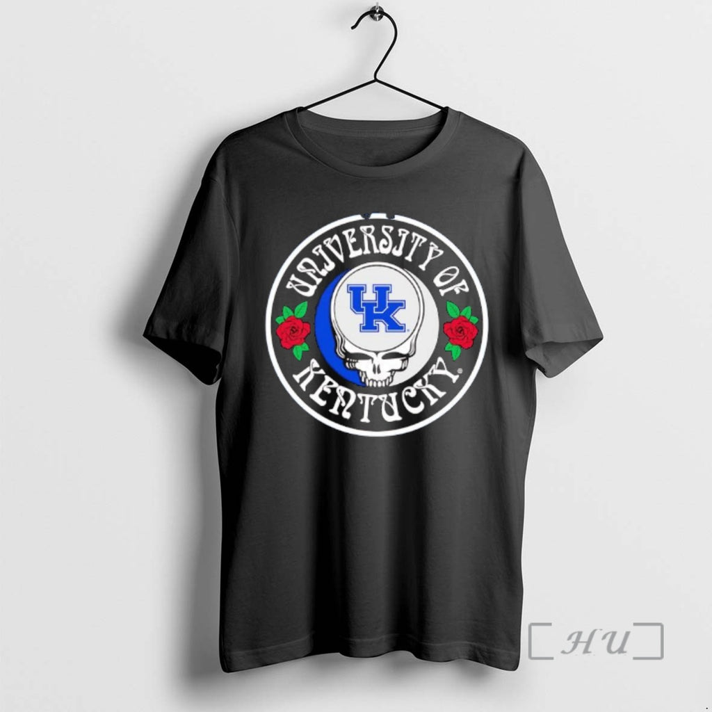 Trending University Of Kentucky Wildcats Sugar Skull Grateful Dead Logo T-Shirts, Hoodie, Sweatshirt | RetroVerseTees.com