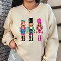 Trendy Christmas Nutcracker Sweatshirt, Girly Christmas Shirt, Unisex Long Sleeve Crewneck Shirt Hoodie | RetroVerseTees.com