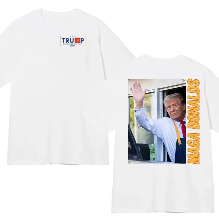 Trump Mcdonalds Shirt, Maga Donald's Shirt, Trump Mcdonald Election 2024 T-shirt, Trump Lovin' It Tee, Trump Fast Food...