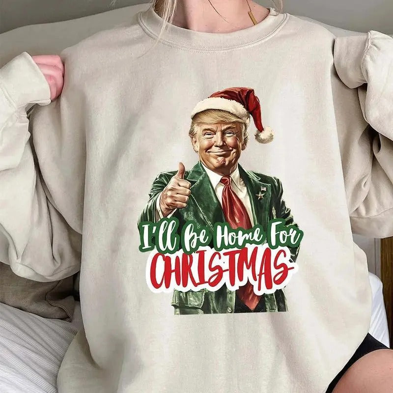 Truump Christmas Shirt, Trummp Coming Home Shirt Hoodie, Sweatshirt | RetroVerseTees.com
