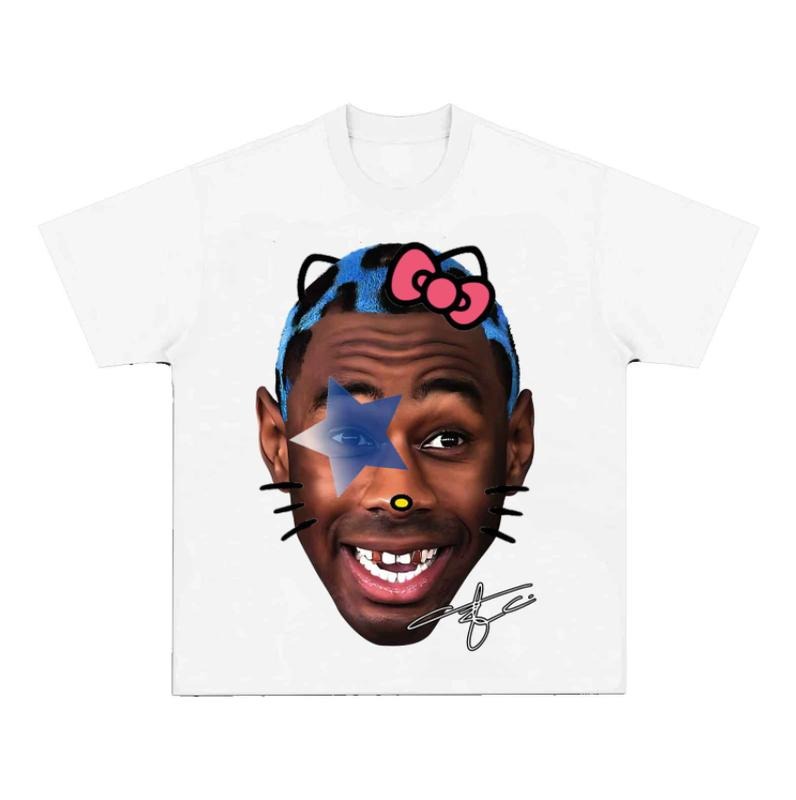 Tyler Kitty Creator Super Star Rap Hip Hop T Shirt Big Face Hoodie, Sweatshirt | RetroVerseTees.com