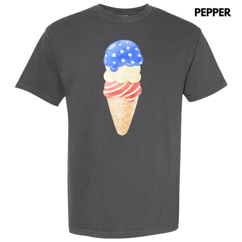 *** USA Ice Cream Cone Comfort Colors T-Shirt (Youth) 'NLB' Hoodie, Sweatshirt | RetroVerseTees.com