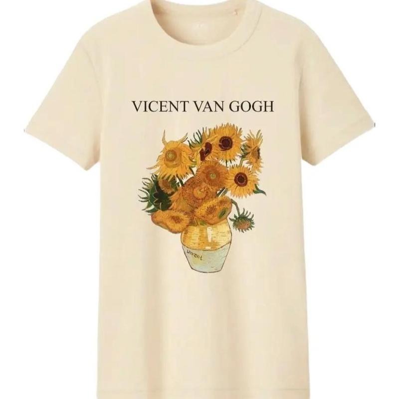 VICENT VAN GOGH Shirt, Sun Flower Shirt, Retro Shirt, Cute Shirt, Vintage Unisex Graphic Shirt, Art Shirt, All Size...