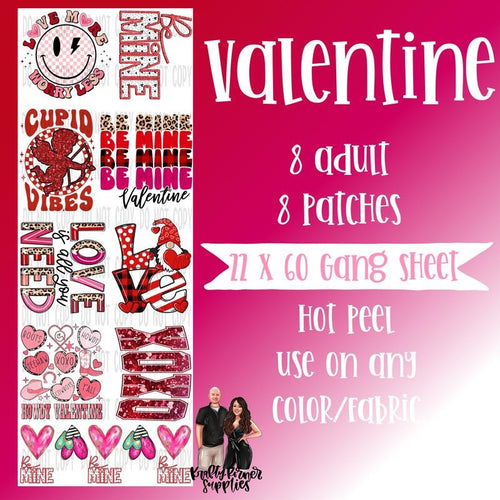 Valentine's Day #1 Gang Sheet, 22 x 60 T-Shirts, Hoodie, Sweatshirt | RetroVerseTees.com