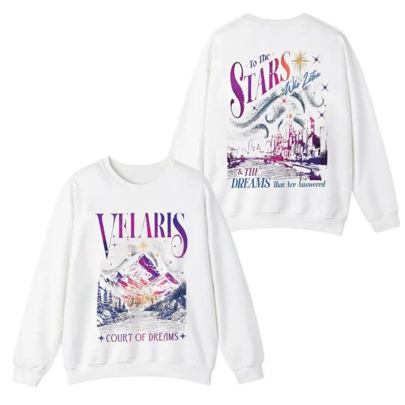 Velaris ACOTAR SweatShirt Velaris City Of Starligh_540 , Multiple Colorways - Full Size Range T-Shirts, Hoodie