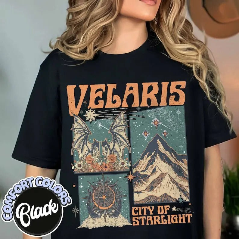 Velaris City of Starlight Shirt, the Night Court Shirt, Bookworm Shirt, Court of Thorns and Roses, acotar merch, throne...