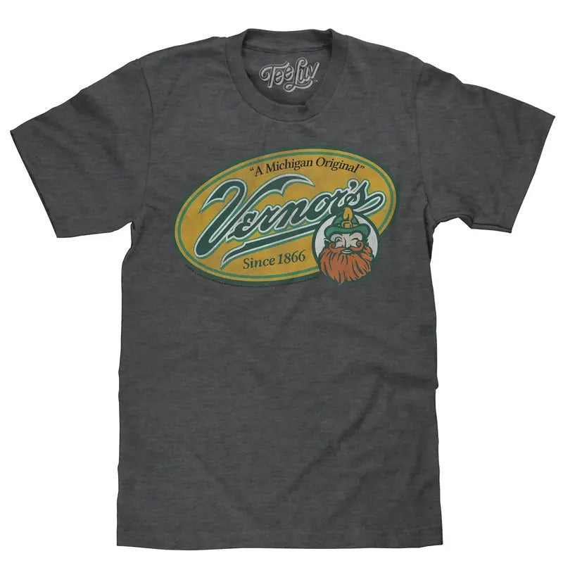 Vernor's Ginger Ale T-Shirt - Gray Hoodie, Sweatshirt | RetroVerseTees.com