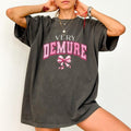 Very Demure Comfort Colors Shirt, Coquette Demure Unhinged Tees, Coquette Bow Graphic T-shirt, Funny Trending Women...