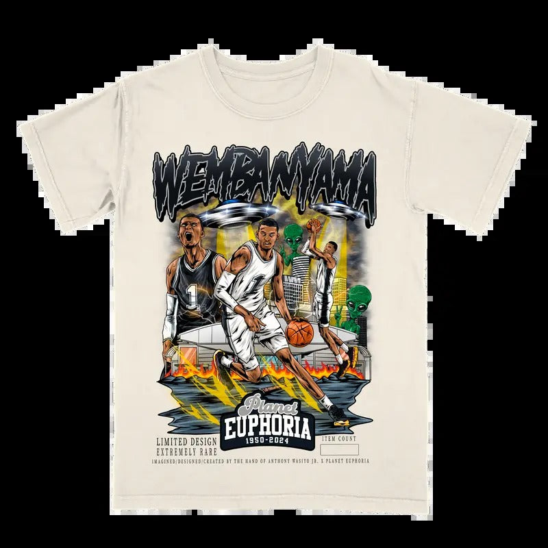 Victor Wembanyama V2 Tee for Men - Vintage Tee Soft and Comfortable Shirt - Menswear - Graphic T-Shirt Hoodie, Sweatshirt