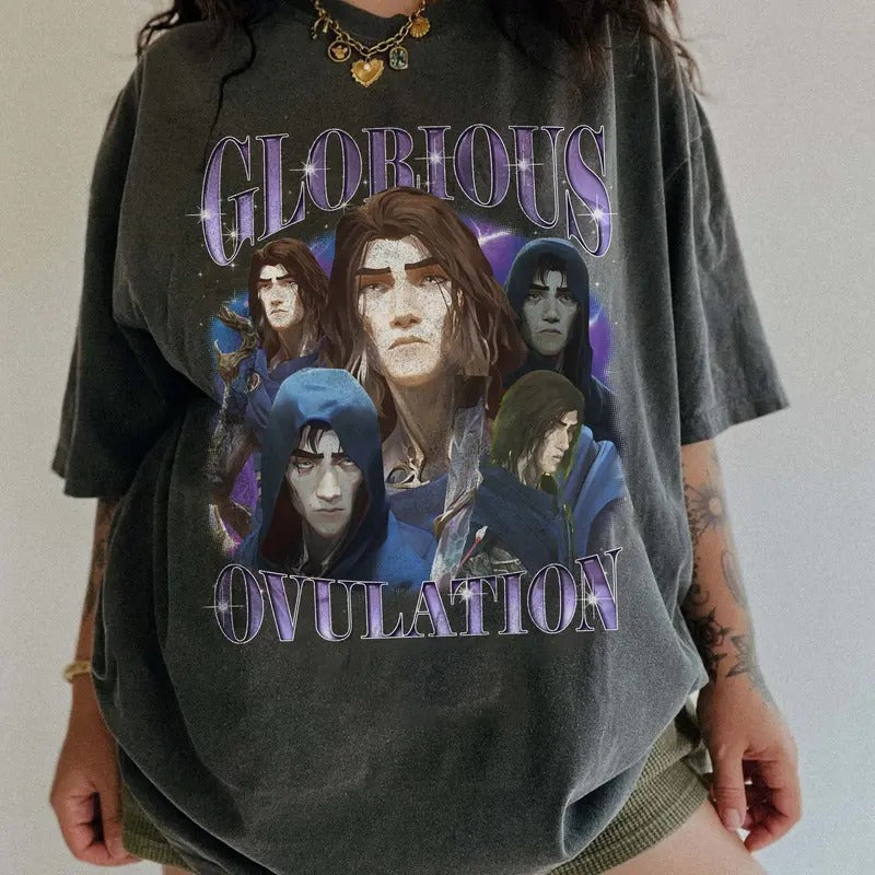 Viktok Arcane Glorius Ovulation Comfort Colors Unisex Tshirt For Men- For Women, Y2K 90s Retro Celebrity Crush Movies...