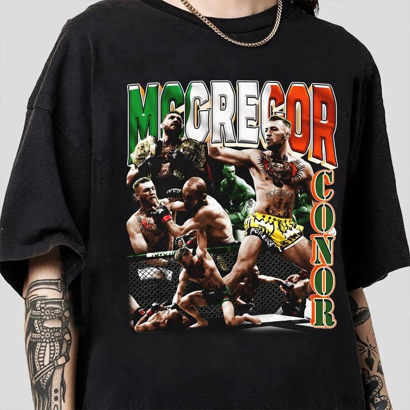 Vintage 90s Graphic Style Conor McGregor T-shirt - Conor McGregor T-shirt - American Professional Boxer Tee For Man and...