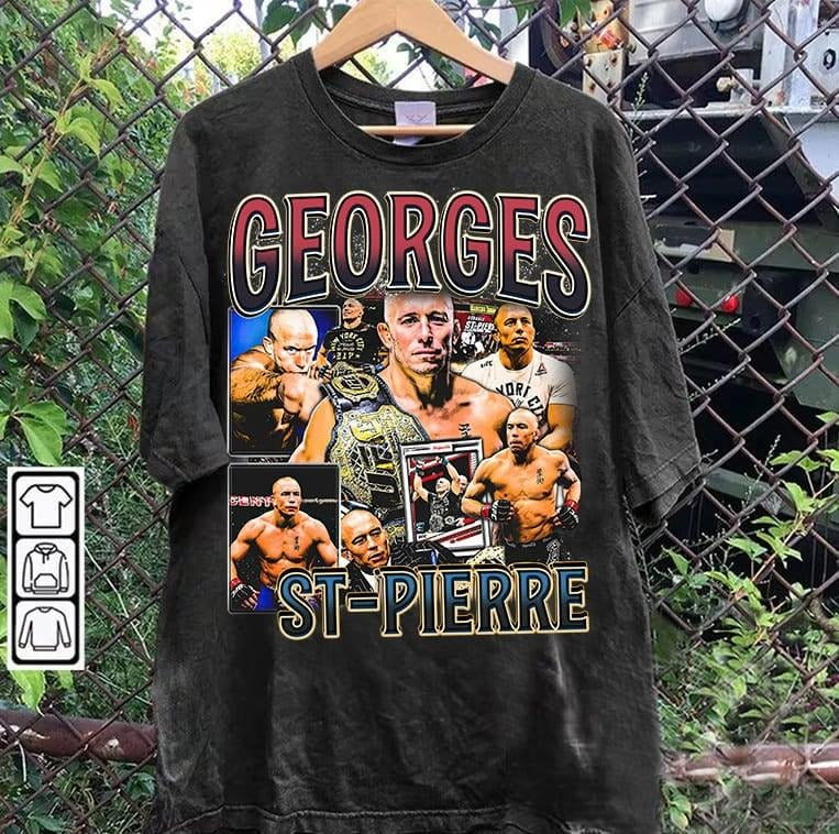 Vintage 90s Graphic Style Georges St-Pierre T-shirt - Georges St-Pierre T-shirt