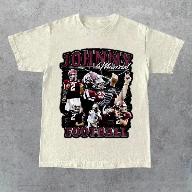 Vintage 90s Graphic Style J0hnny Manziel T-shirt, J0hnny Manziel Tee Retro J0hnny Manziel Oversized Shirt, Football...