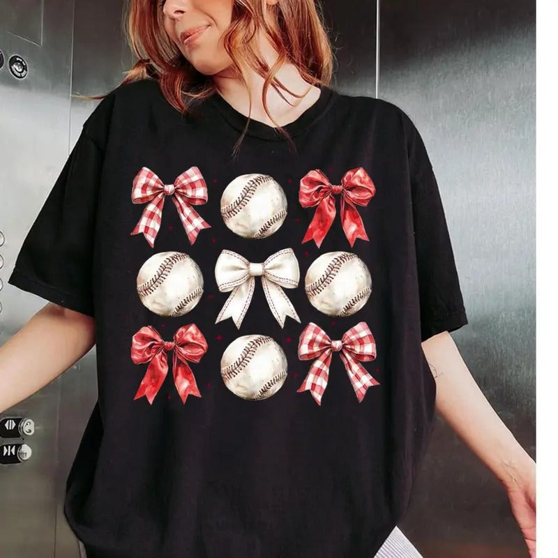 Vintage Baseball Bow , Bow Baseball , Coquette Baseball Shirt , Mama , Game Day Baseball Hoodie, Sweatshirt