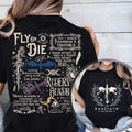 Vintage Basgiath War College 2 Sided Shirt, Fourth Wing Shirt, Dragon Rider, Violet Sorrengail Xaden Riorson Shirt,...