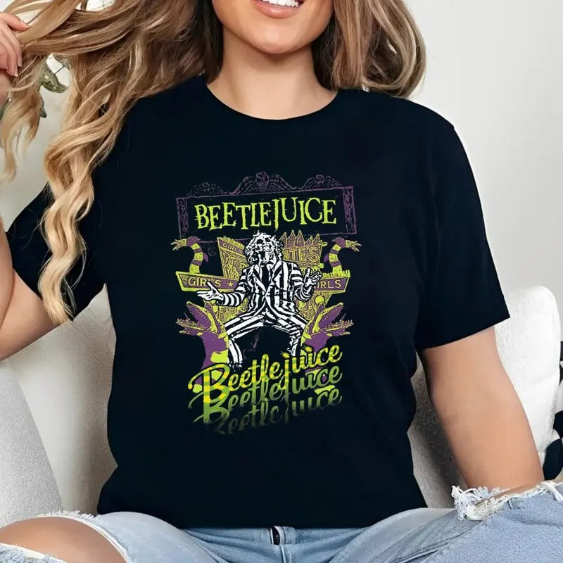 Vintage Beetlejuice Shirt, Retro Beetlejuice T Shirt, Beetlejuice Vintage Horror Shirt, Beetlejuice Halloween Shirt,...