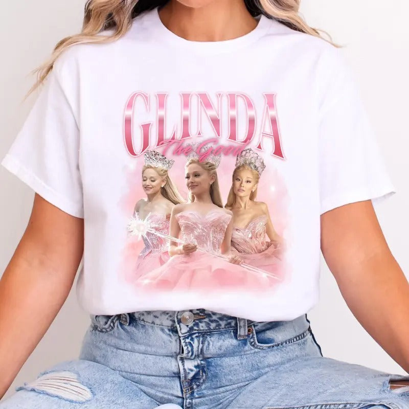 Vintage Bootleg Grande Unisex Shirt, Glinda Popular Bootleg Tee, Wicked Glinda The Good Shirt, Grande Fans Shirt, Full...