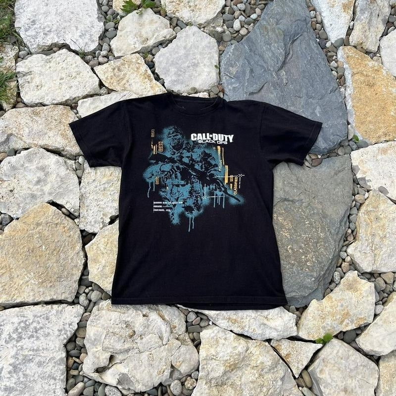 Vintage Call of Duty Black Ops 2010 tee Activision game COD Cotton Menswear Cotton Menswear Top Decoration Hoodie, Sweatshirt