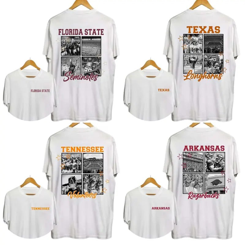 Vintage College All Teams NCAA 2Sides T-shirt, Vintage T-shirt All Teams NCAA, Classic Sport T-shirt, Gifts For Sport....