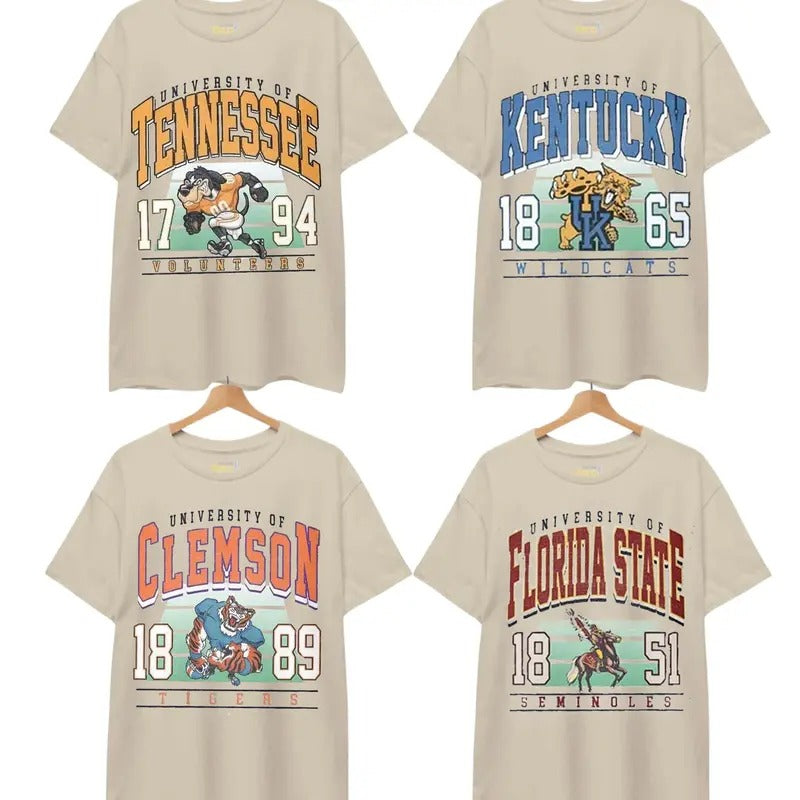 Vintage College All Teams NCAA T-shirt, Vintage T-shirt All Teams NCAA, Classic Sport T-shirt, Gifts For Sport. Cotton ...