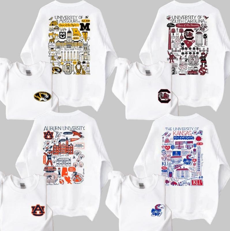 Vintage College Art Football NCAA Sweatshirt, White Sweatshirt All Teams NCAA, Classic Sport Sweatshirt, Gifts For Fan...