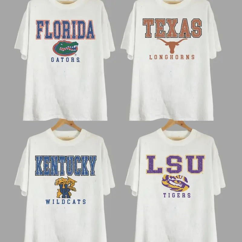 Vintage College Gameday Couture NCAA White T-shirt, Vintage T-shirt All Teams NCAA, Classic Sport T-shirt, Gifts For...