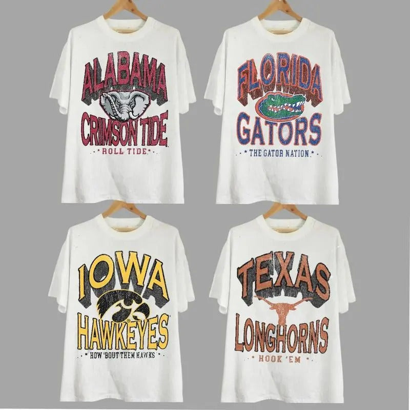 Vintage College NCAA Unisex Classic T-shirt, Vintage T-shirt All Teams NCAA, Classic Sport T-shirt, Gifts For Sport....