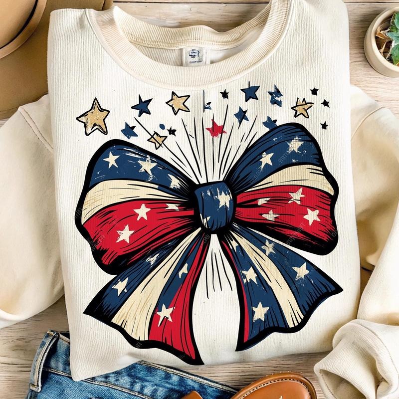 Vintage Coquette Bow Shirt, Coquette 4Th Of July Shirt, American Girl Shirt, Jesus Shirt, 4Th Of July Shirt, Memorial Day...
