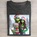 Vintage Gr1nch Couple Christmas Graphic Tee - Funny Christmas Shirt for Couple - Christmas Gifts