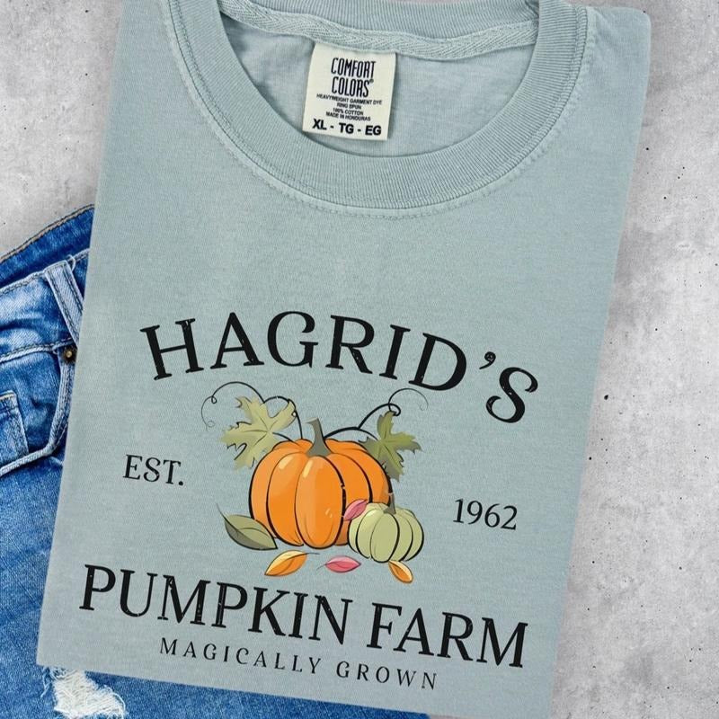 Vintage Hagrid's Pumpkin Farm Women's Graphic T-Shirt in Cotton - Top, Womenswear Hoodie, Sweatshirt | RetroVerseTees.com
