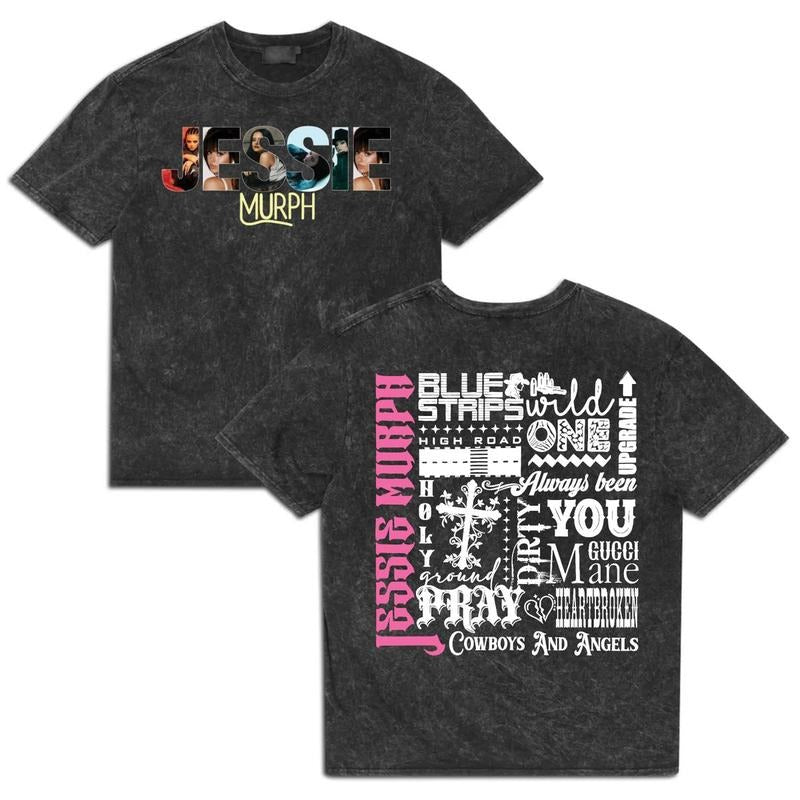 Vintage Jessie Murphh Merch Wash Tee, Worldwide Hysteriaa Tour 2025 Shirt, Sad Girl Concert Tshirt, Gift For Fan, Unisex...