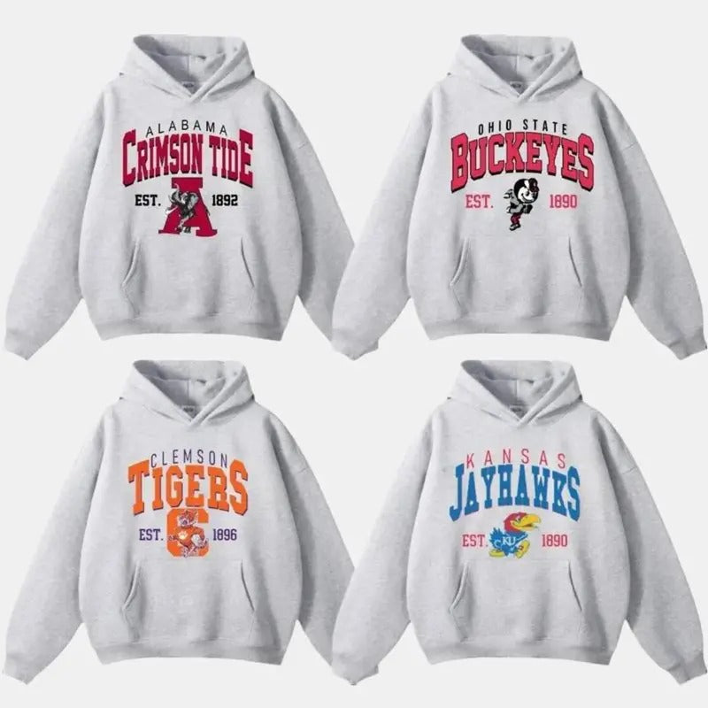 Vintage Mascot Basic Logo All Sport Teams Sport Grey Hoodie Streetwear Menswear Top Sports Classic Tee Casual Sweater...