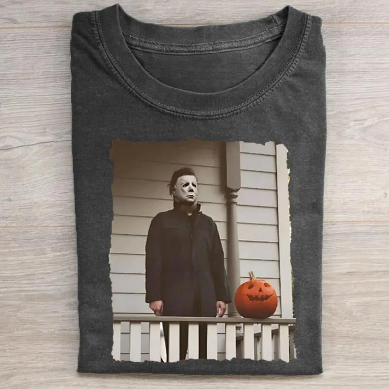 Vintage Michael Myers Waiting for Spooky Season Graphic Tee - Halloween Movie Shirt - Michael Myers Shirt - Iconic Horror...