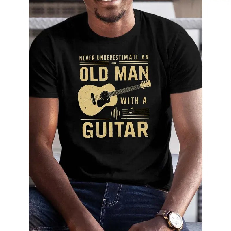 Vintage Music Lovers Graphic Tee - Short Sleeve, Casual, Comfortable, Summer-Perfect T-Shirt for Men