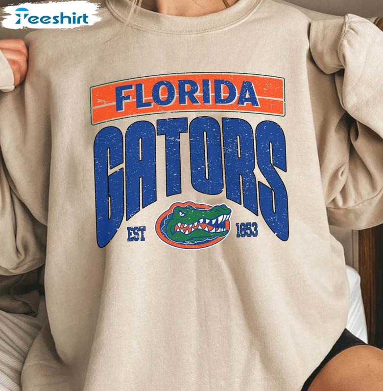 Vintage Ncaa Florida Gators Est 1853 Shirt, Mascot Crewneck Sweatshirt Unisex Sweatshirt Hoodie | RetroVerseTees.com