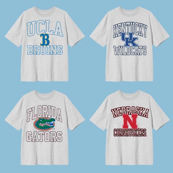 Vintage Sport Teams NCAA Collection Unisex Crewneck Sport Grey T-shirt, Graphic Team Collection T-shirt, Gift For NCAA...