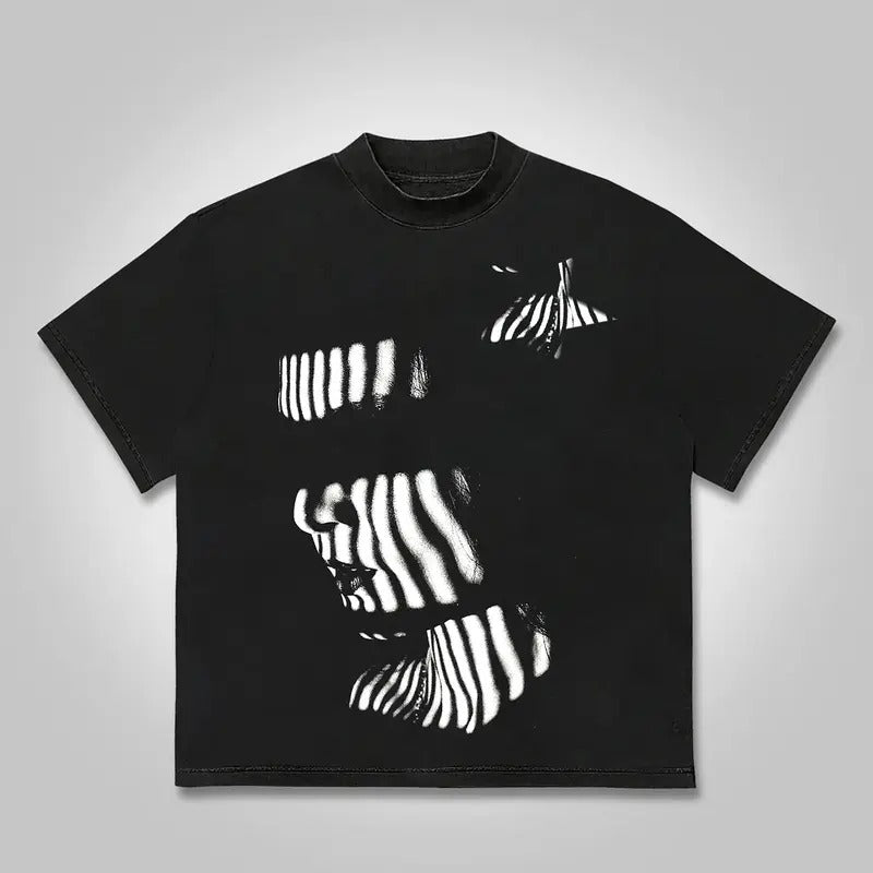 Vintage Street Abstract Portrait Print Cotton T-Shirt Graphic Vintage Tee 100% Cotton For Men For Women graphic  tees ...