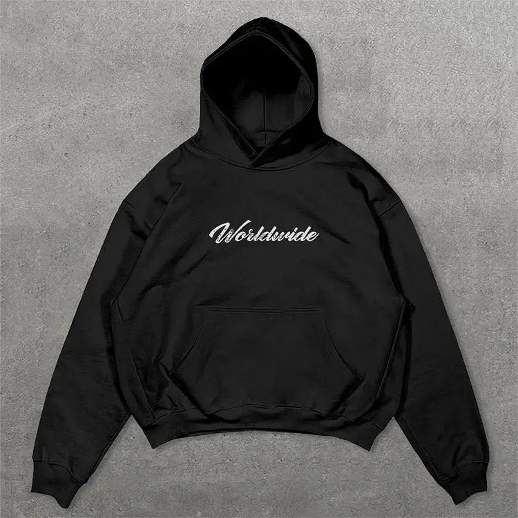 Vintage Unisex Move In Silence Graphic Oversized Hoodie vintage  shirts Cotton Menswear Sweatshirt | RetroVerseTees.com