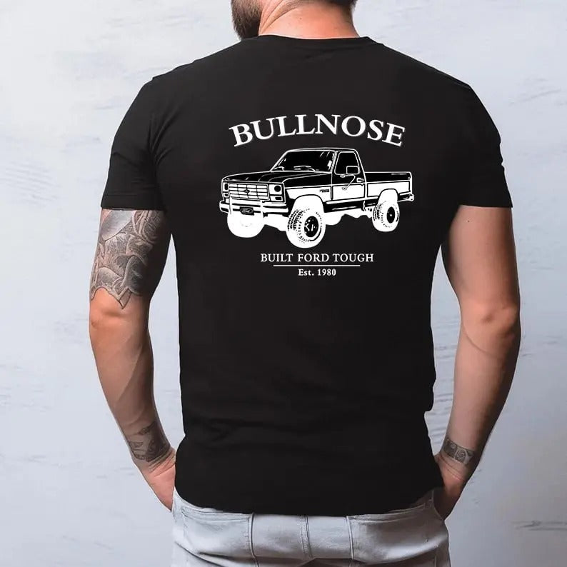 Vintage Vibe 2 Sides Bullnose Ford F250 1980 Men's Cotton Tee Old School Ford Tee Gift for Him Truck Shirt Classic Ford...