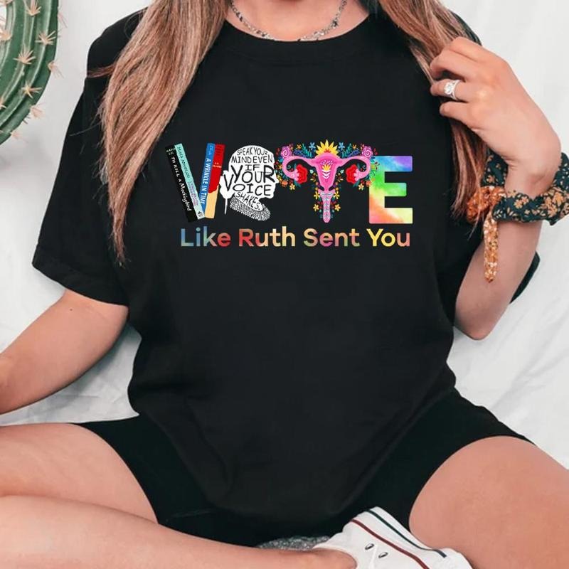 Vote Shirt, Vote Like Ruth Sent You T-Shirt, Election 2024 Shirt, RBG Shirt, Feminist Gift Shirt, Empowering Political...