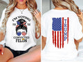 Voting For Felon Shirt, Trump T-shirt, American Flag Back Print Tee, Independence Day Tee, Election 2024 Shirt, 4th Of...