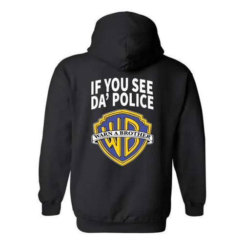"Warn A Brother" Hoodie - Playful Pop Culture Twist on Iconic Logo Menswear, Unisex Hoodie, Casual Hoodie, Trendy Hoodie...